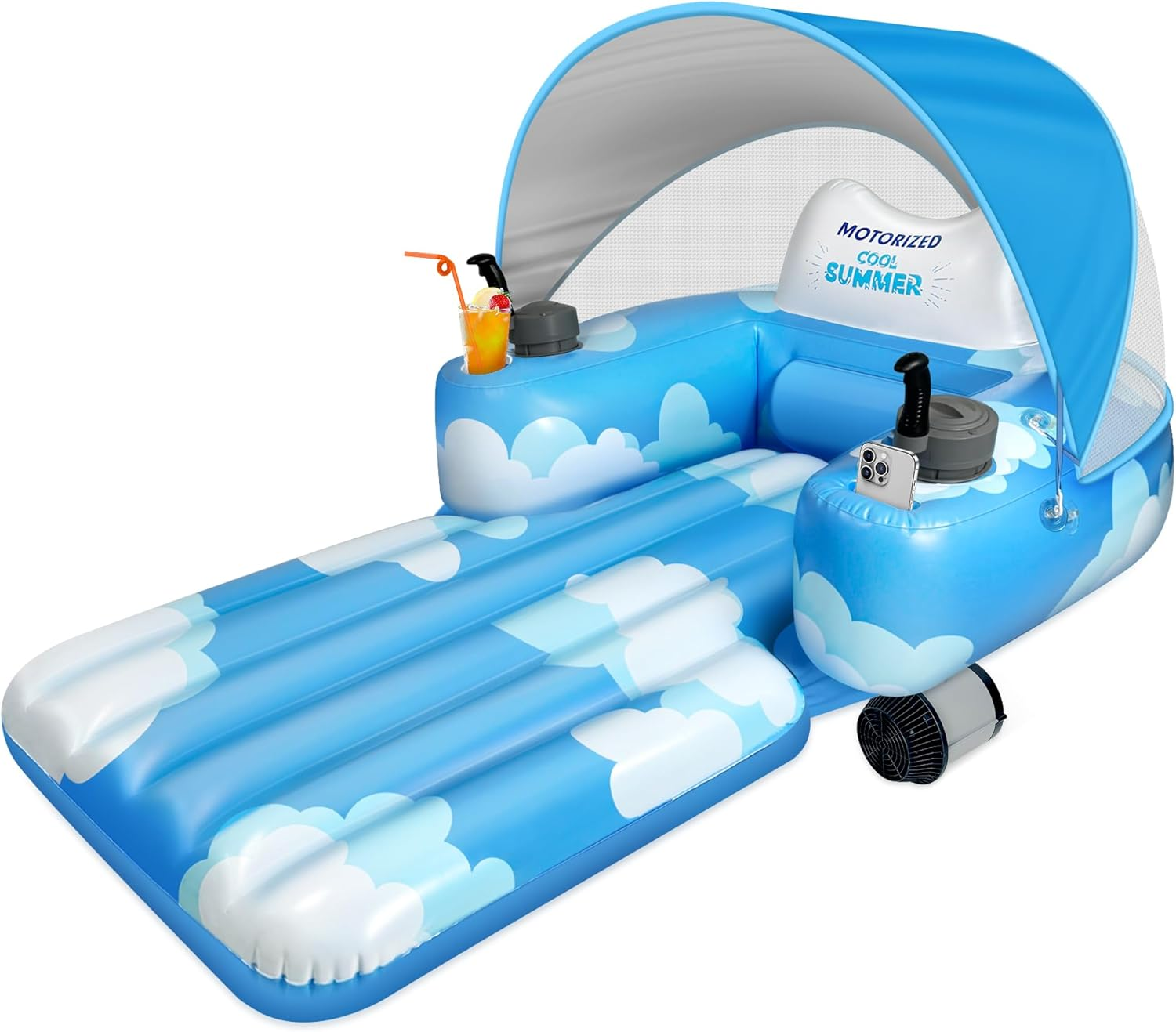 Motorized Pool Float With Canopy