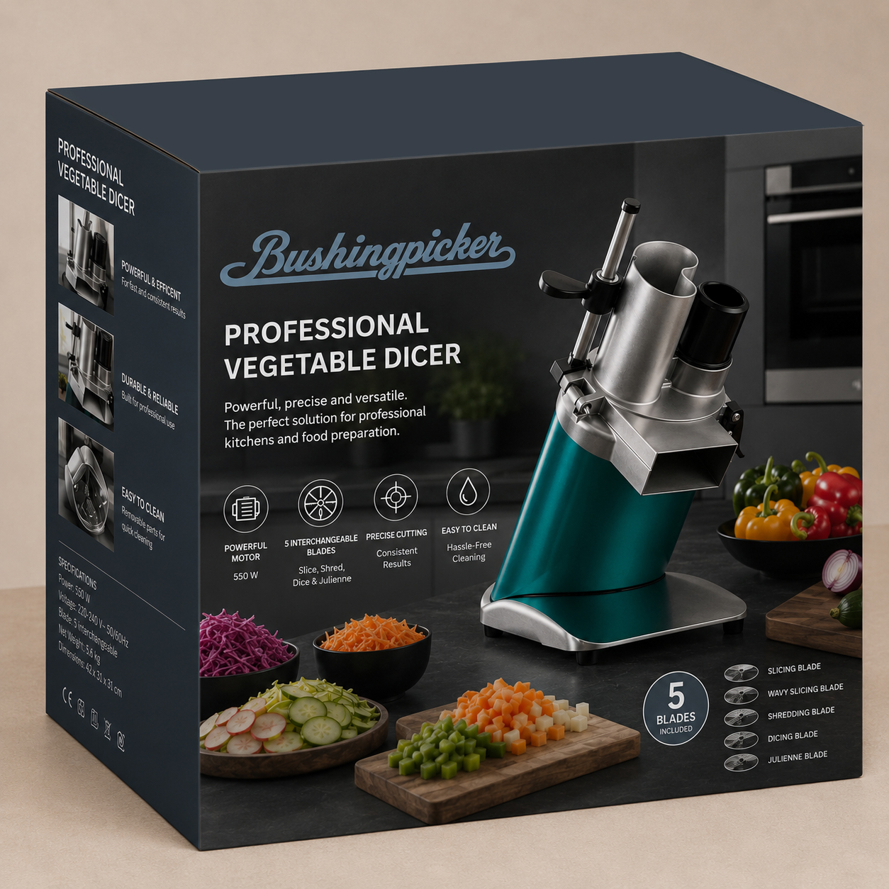 Bushingpicke Vegetable Slicing Machine