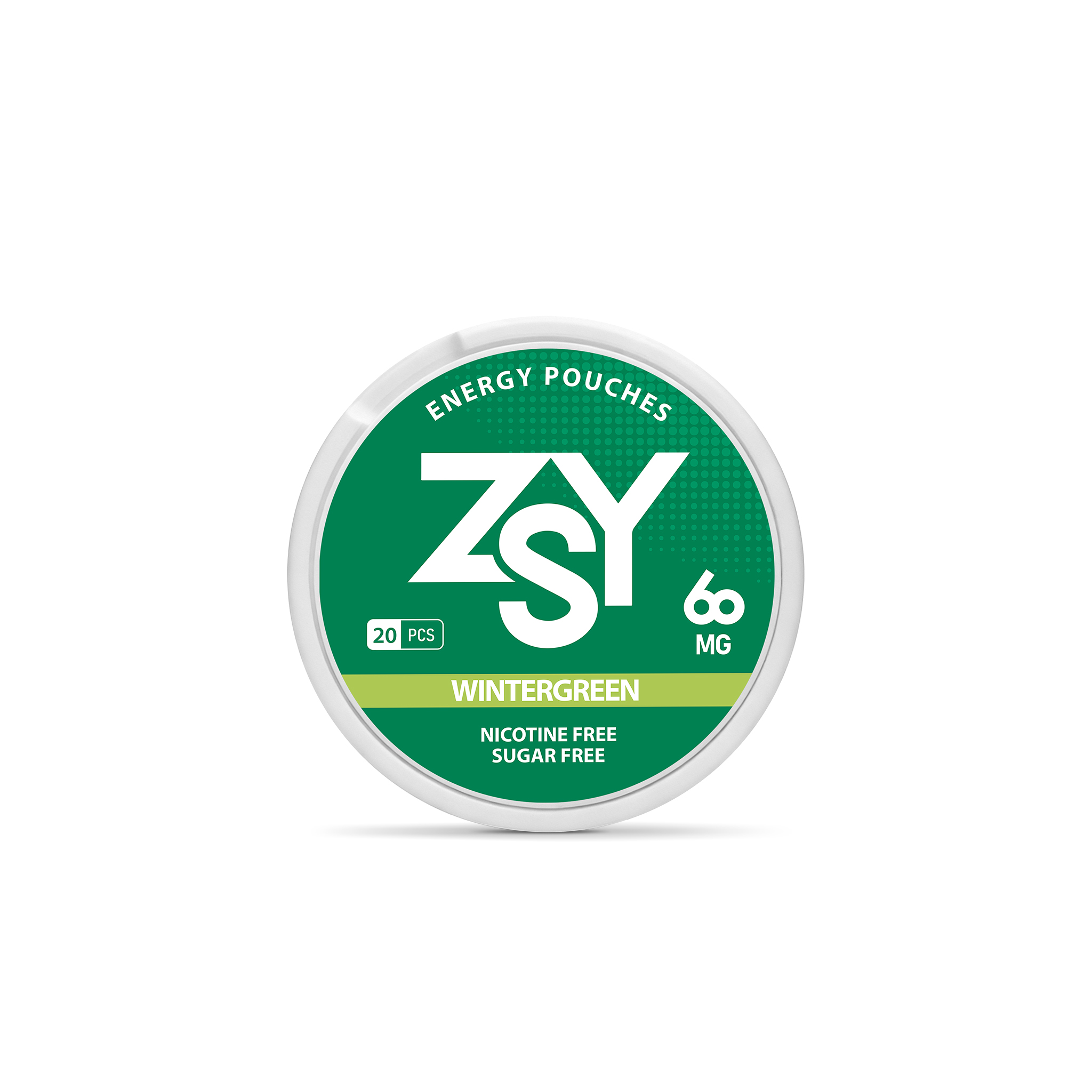 ZSY Wintergreen Energy Pouches – 60mg Caffeine | Nicotine-Free