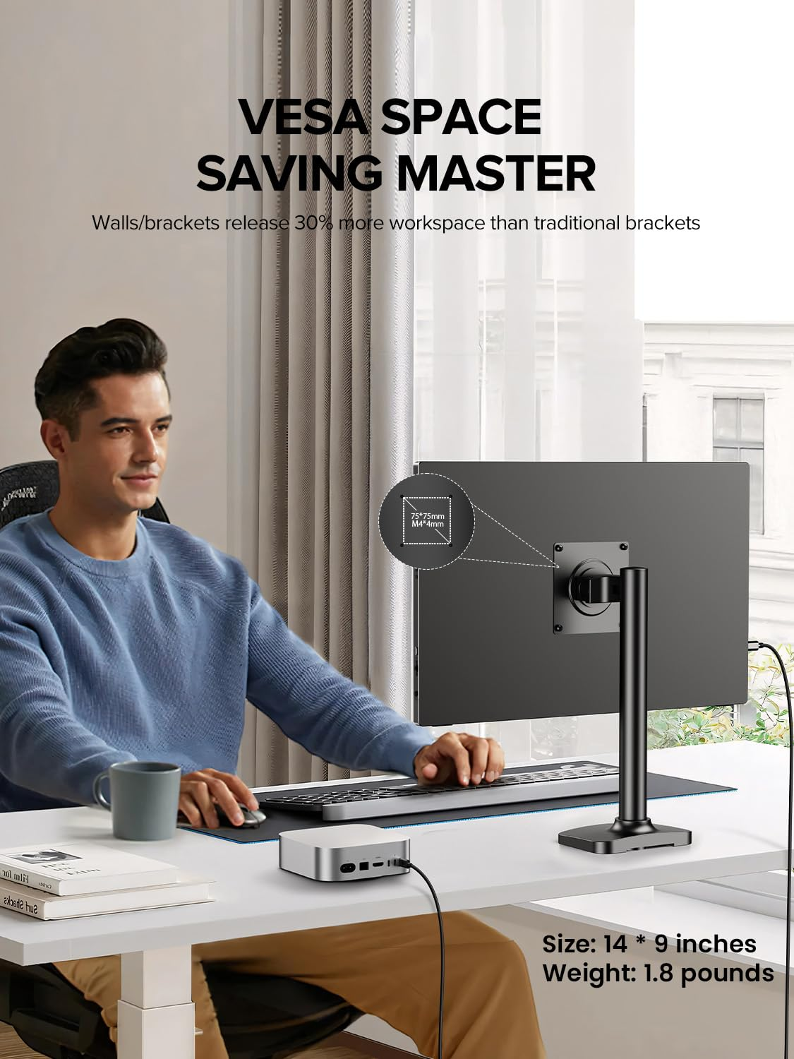 Portable Monitor 4K 16" | 1200 Nits Laptop Monitor | 3840 * 2400 UHD | 145% sRGB, 2000:1 Contrast | USB-C & MINI HDMI | VESA & Smart Case | Travel Screen for Computer, PC, Game Consoles