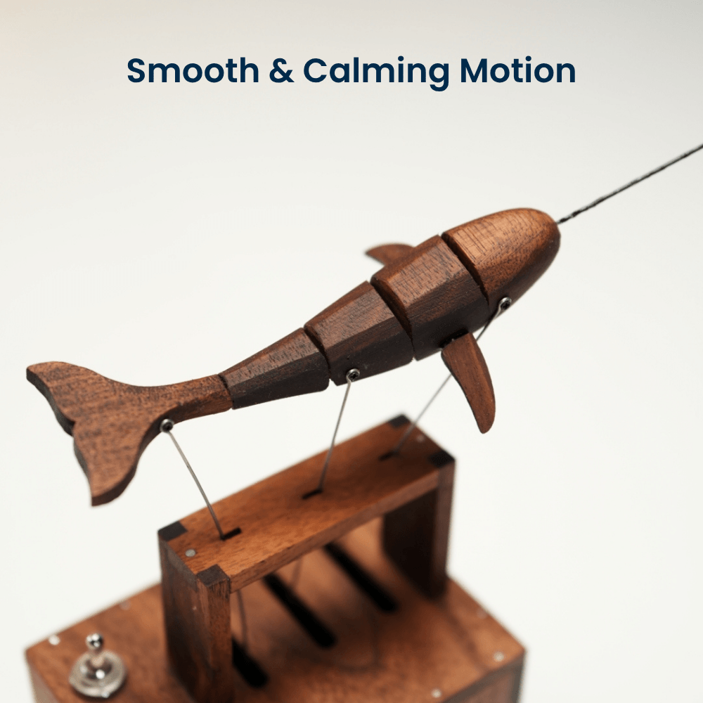 Handcrafted Walnut Whale Automaton