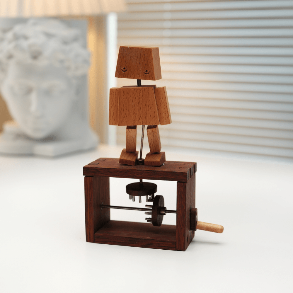 Handcrafted Wooden Companion Automaton