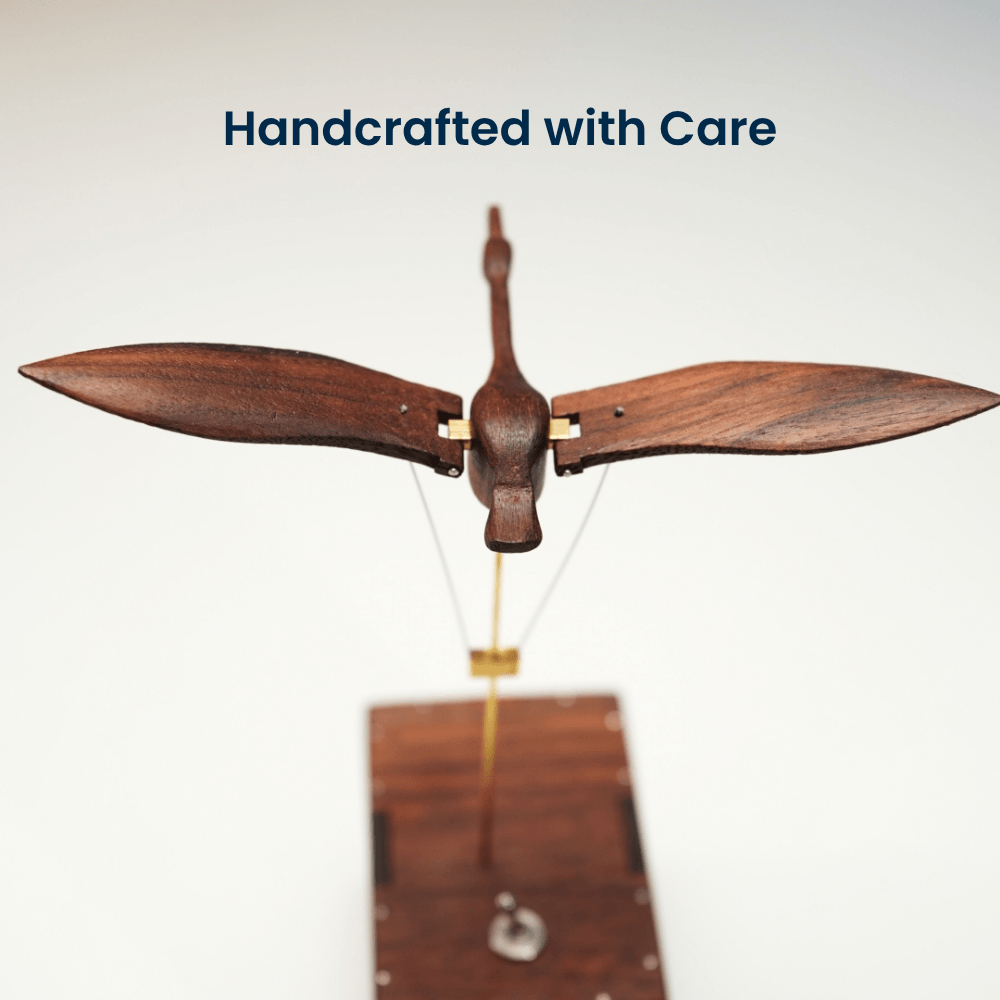 Handcrafted Walnut Swan Automaton