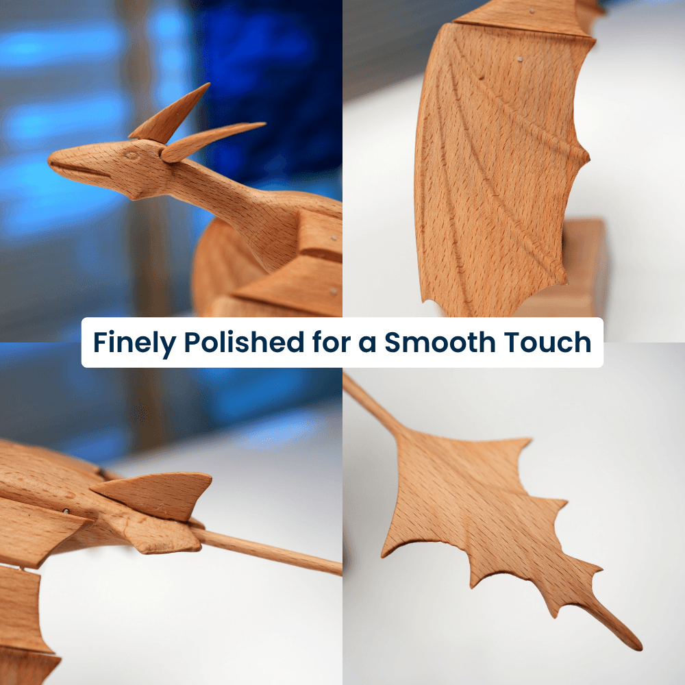 Handcrafted Wooden Ocean Dragon Automaton