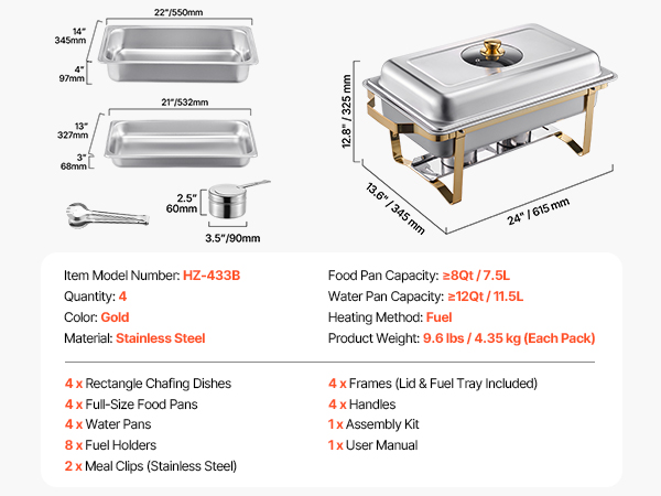 Lifestyle scene showing chafing dishes in use at elegant buffet setting