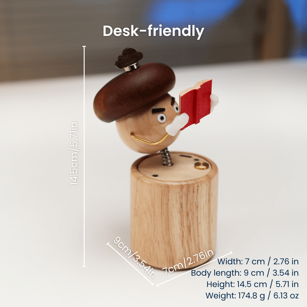 Handcrafted Wooden Mushroom Automaton