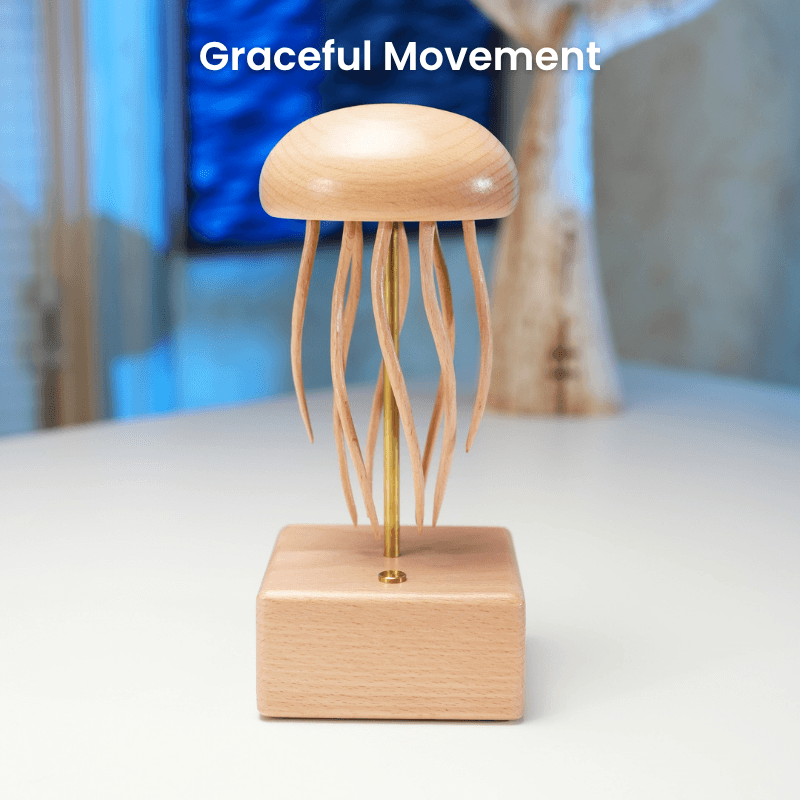 Handcrafted Wooden Jellyfish Automaton
