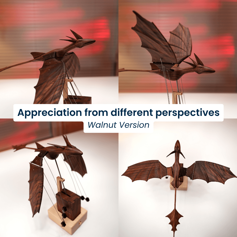 Handcrafted Wooden Ocean Dragon Automaton