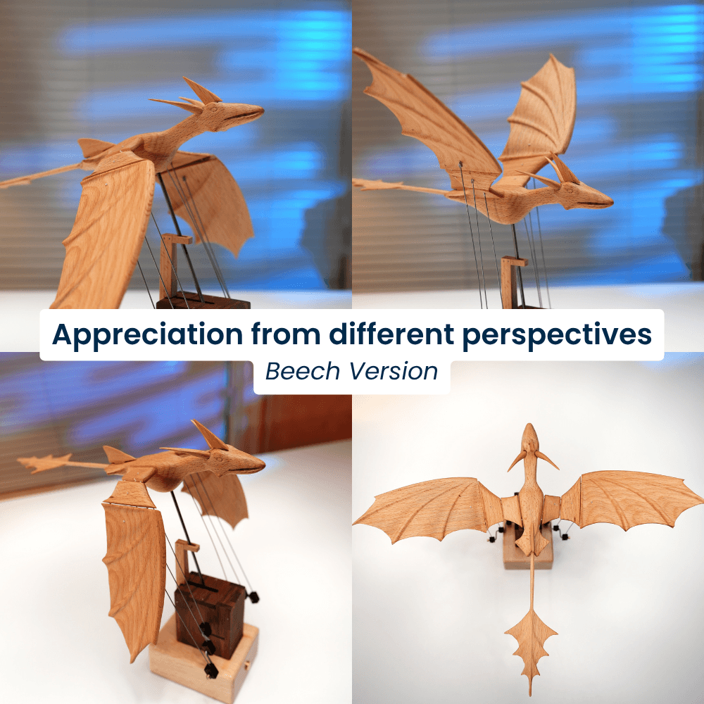 Handcrafted Wooden Ocean Dragon Automaton