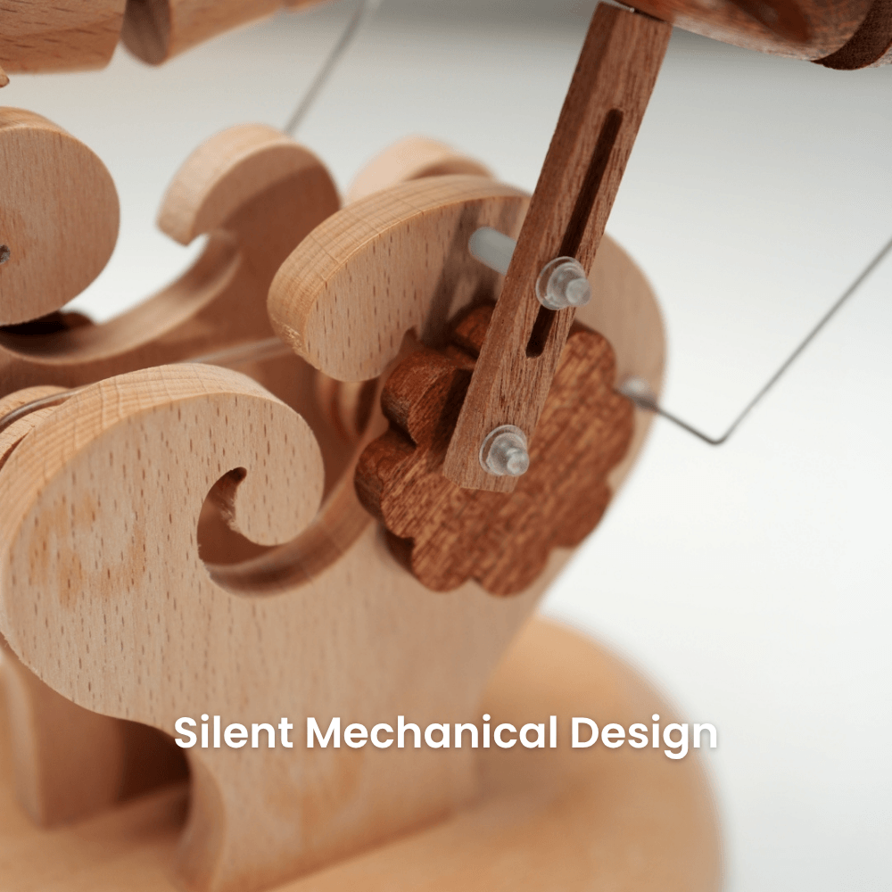 Handcrafted Wooden Dolphin Automaton
