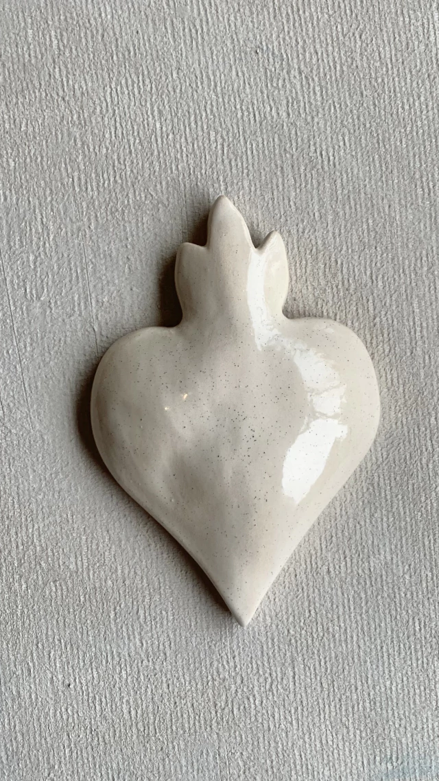 Corazon bombón blanco