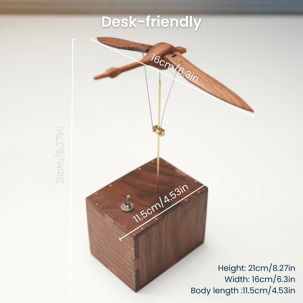 Handcrafted Walnut Swan Automaton