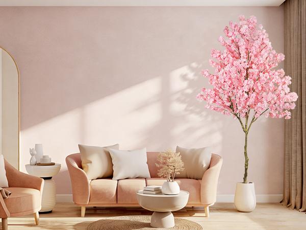 Elegant 6FT 7ft 8ft Artificial Cherry Blossom Tree with Cement Pot - Lifelike Silk Faux Floral Plant for Home Office Wedding Indoor Outdoor Decor Pink White Elegant 6FT 7ft 8ft Artificial Cherry Blossom Tree with Cement Pot - Lifelike Silk Faux Floral Plant for Home Office Wedding Indoor Outdoor Decor Pink White