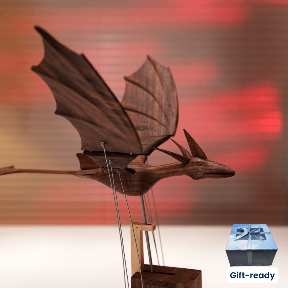 Handcrafted Wooden Ocean Dragon Automaton