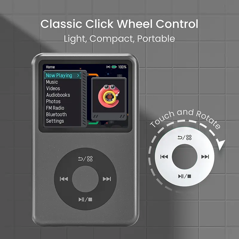 Innioasis Y1 Classic Mp3 Player with Bluetooth, 2.4" Portable Mini HiFi Sound，Video Version Upgrade，Nice Gift for 2025 Walkman Digital Music Player Storytelling Player for Kids