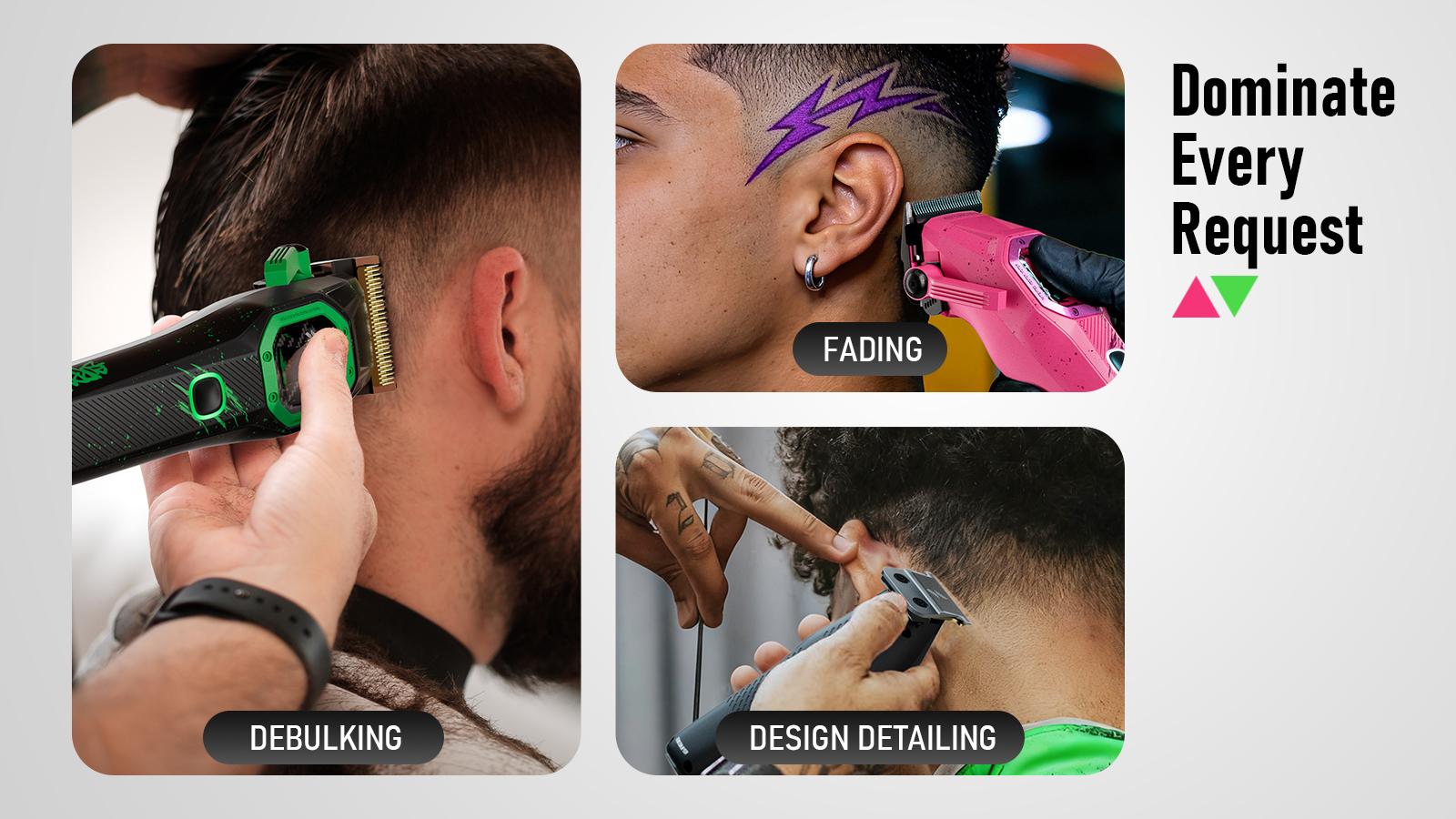 Suprent FANGS Vector Clipper &ndash; 13,000 RPM AI Controlled Motor Unique U-Shape Blade- Dual Mode Lever LED Light- Professional Hair Trimmer for Barbers-Gift for man summerwins