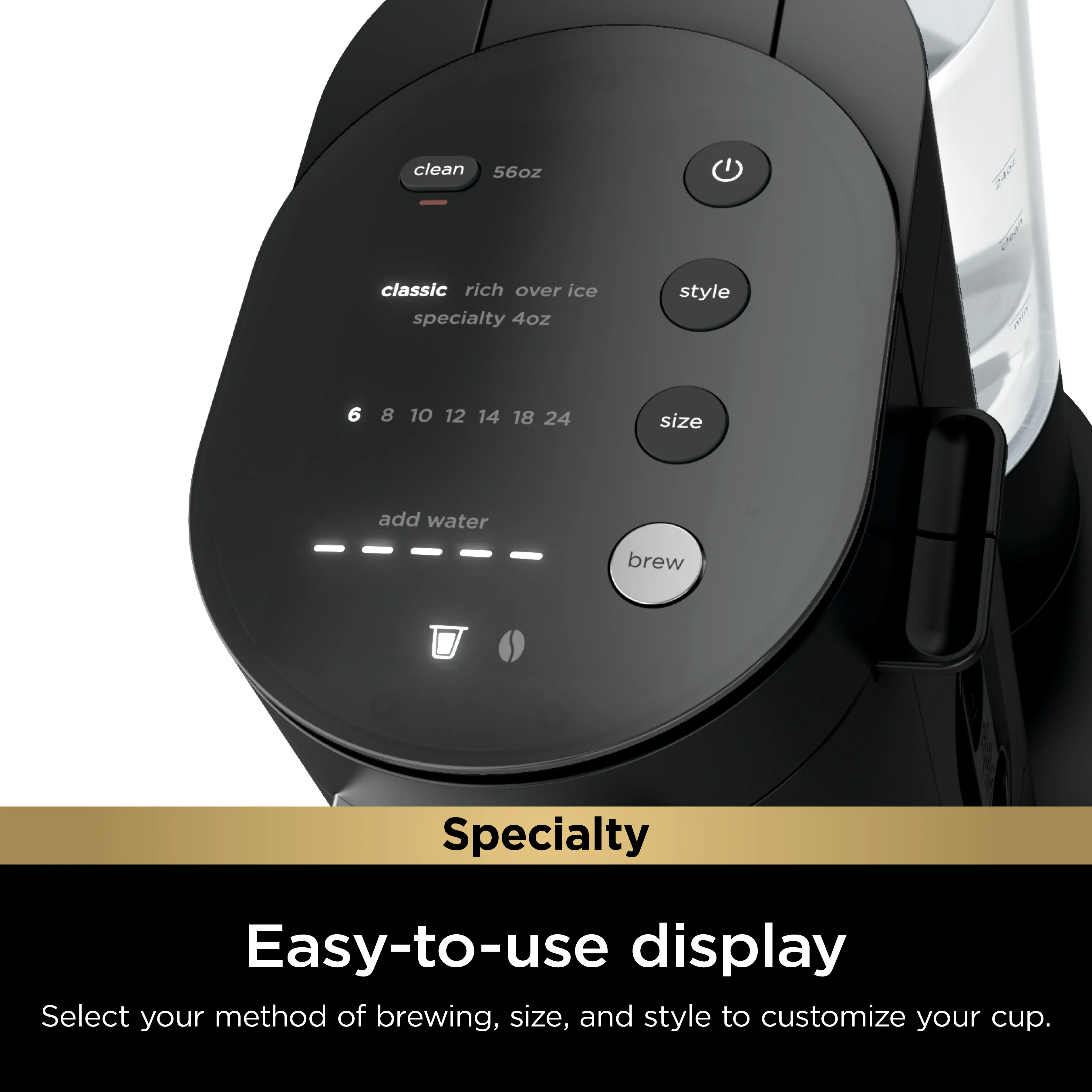 Single-Serve Pods & Grounds Specialty Coffee Maker Black - PB051