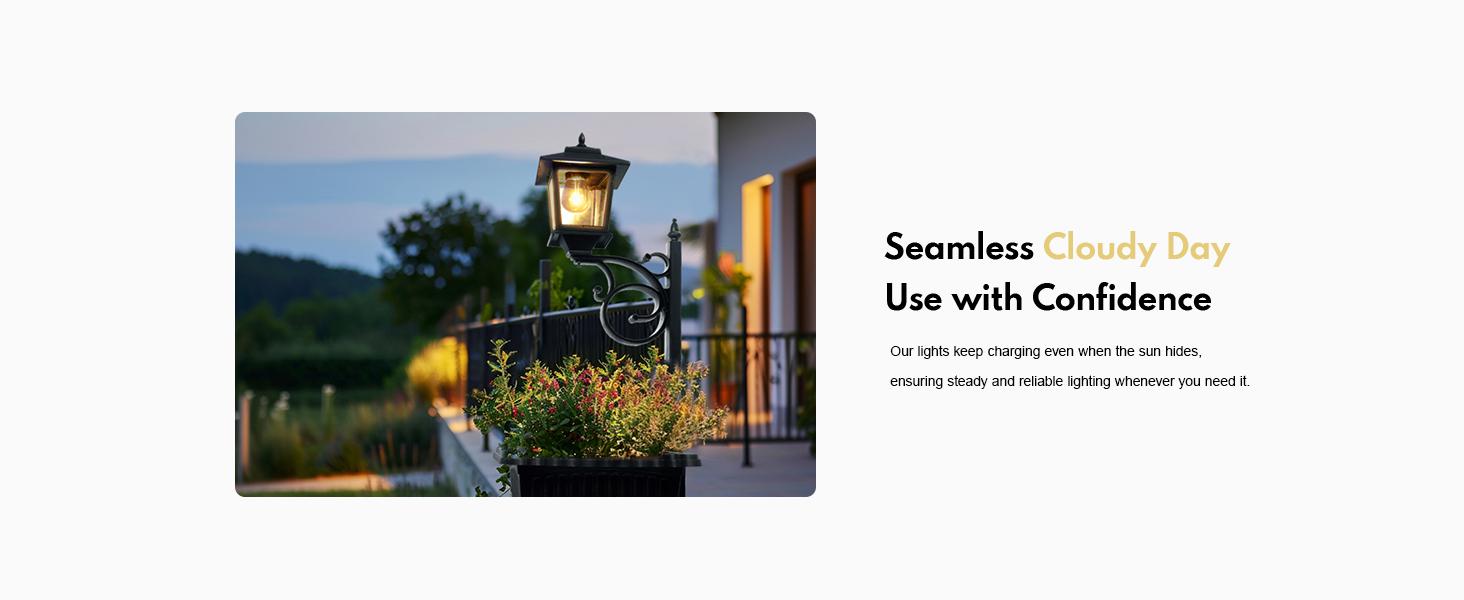 Hoodink 1/2 Pcs Solar Post Light With Planter, Room Decor For Easter Wedding Decorations, Black Post Light, 2 In 1 Outdoor Solar Post Light For Porch Front Door Patio Roadside Decoration