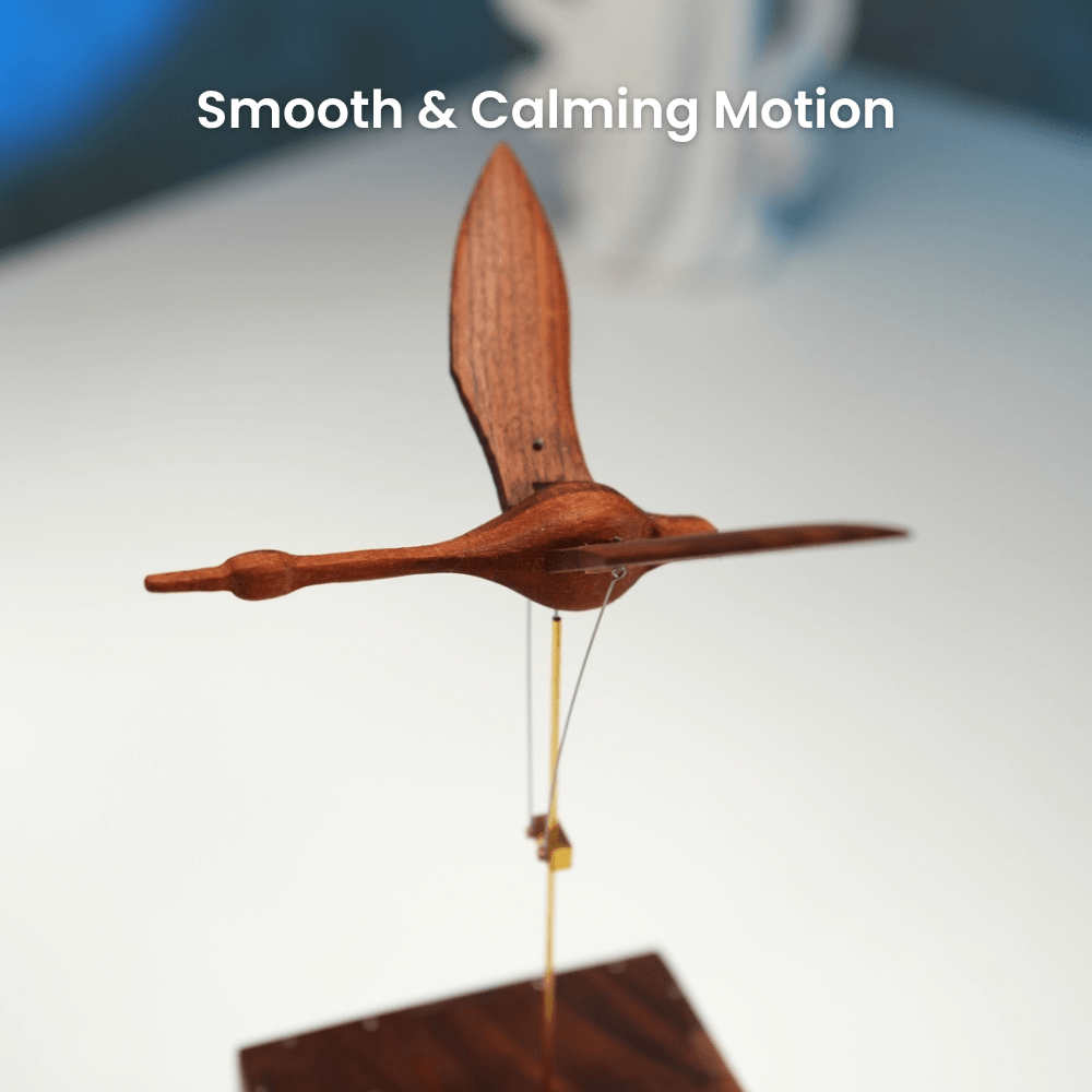 Handcrafted Walnut Swan Automaton