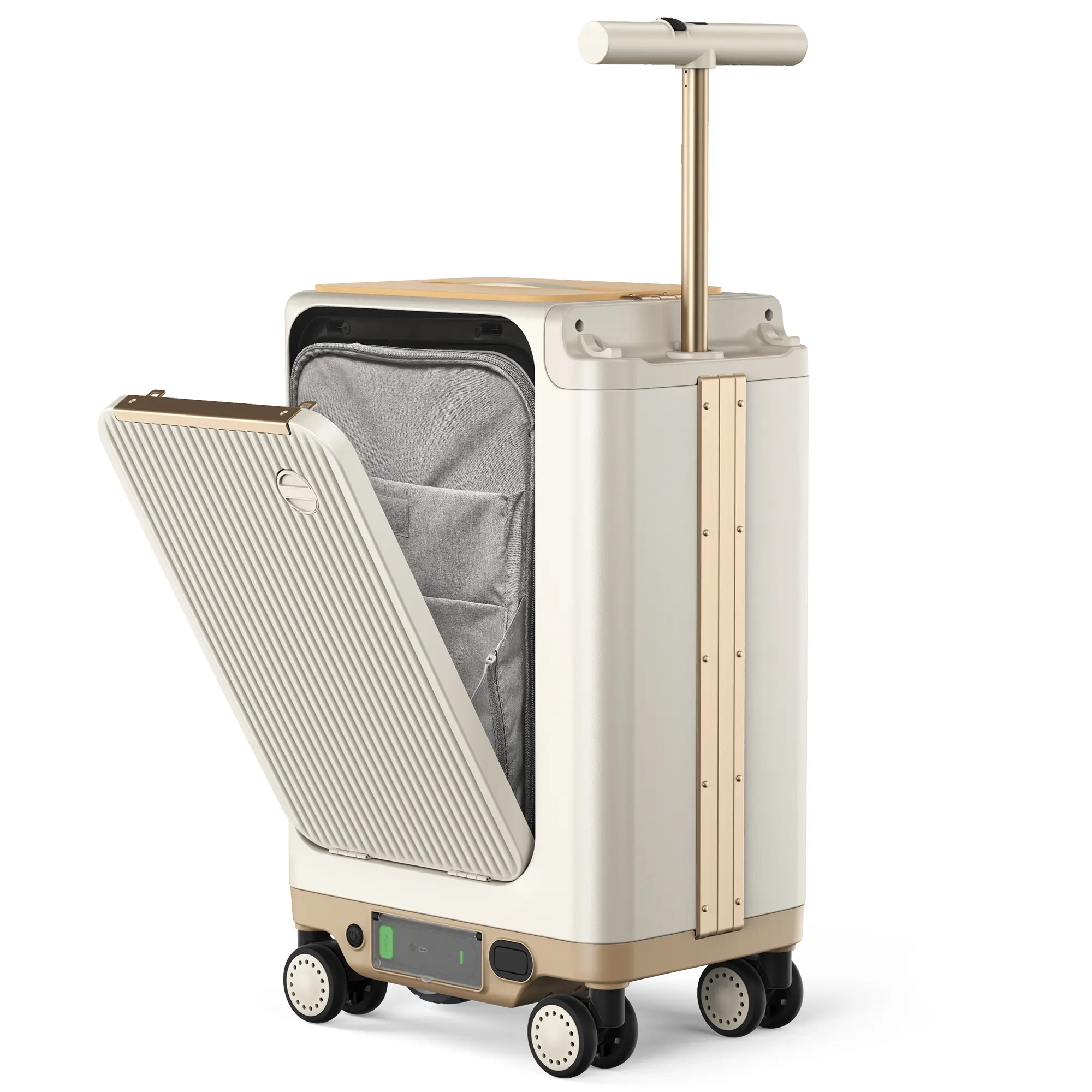【TSA-Approved】Electric Suitcase Scooter, Electric Riding Luggage with 250W Motor, Removable 95.7Wh Battery (Pressure-Resistant & Explosion-Proof) | 38L Storage, Ultra-Lightweight 13.2LBS, Adjustable Speed 2.5-8MPH, Hard Shell Spinner Suitcase with TSA Loc