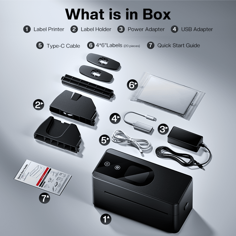 Bluetooth Shipping Label Printer Upgraded Direct Touchscreen