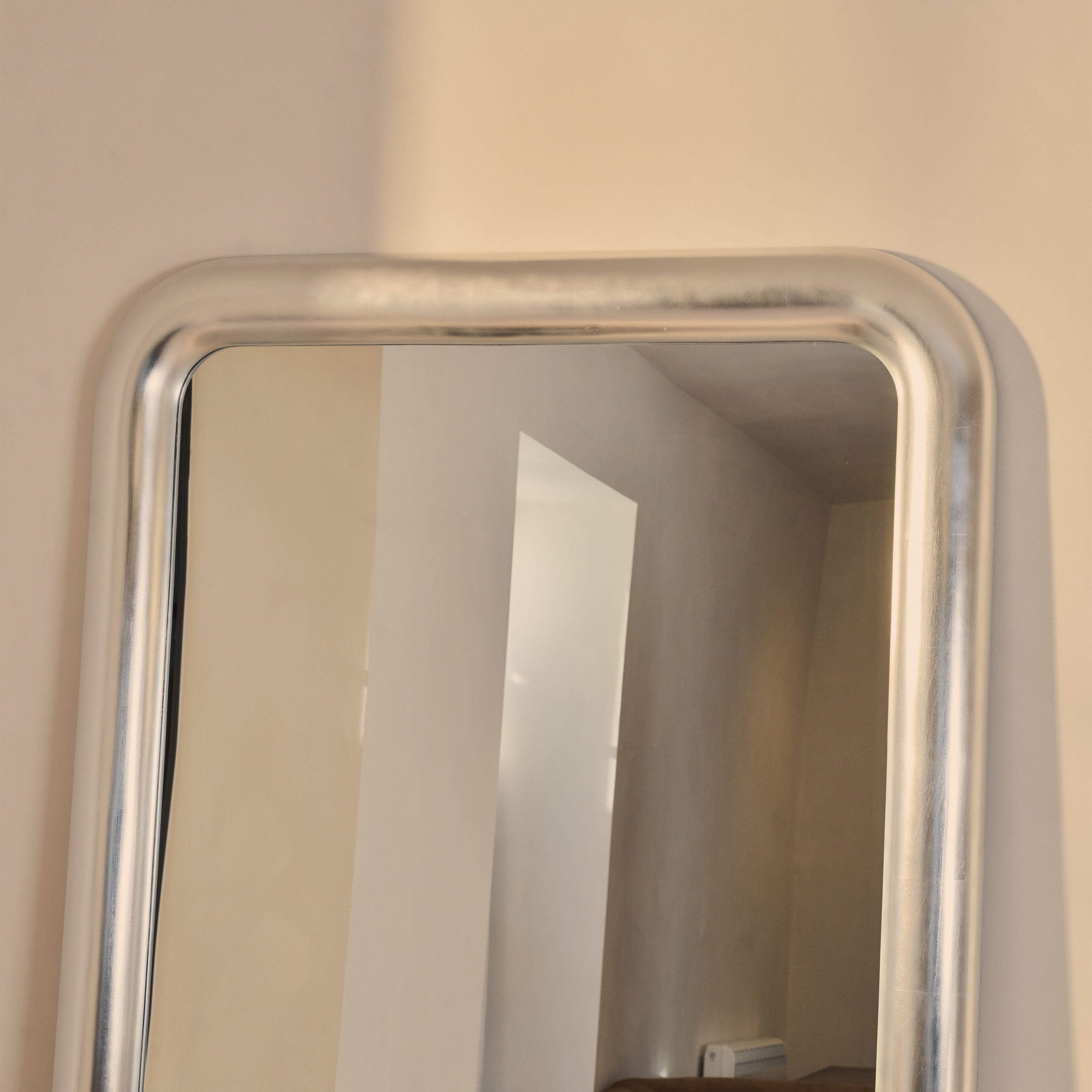 Obsidian - Full Length Rectangular Brushed Chrome Extra Large Mirror 200cm x 120cm
