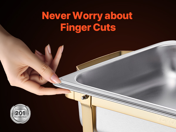 Food-grade 201 stainless steel with safe rolled edges no sharp cuts
