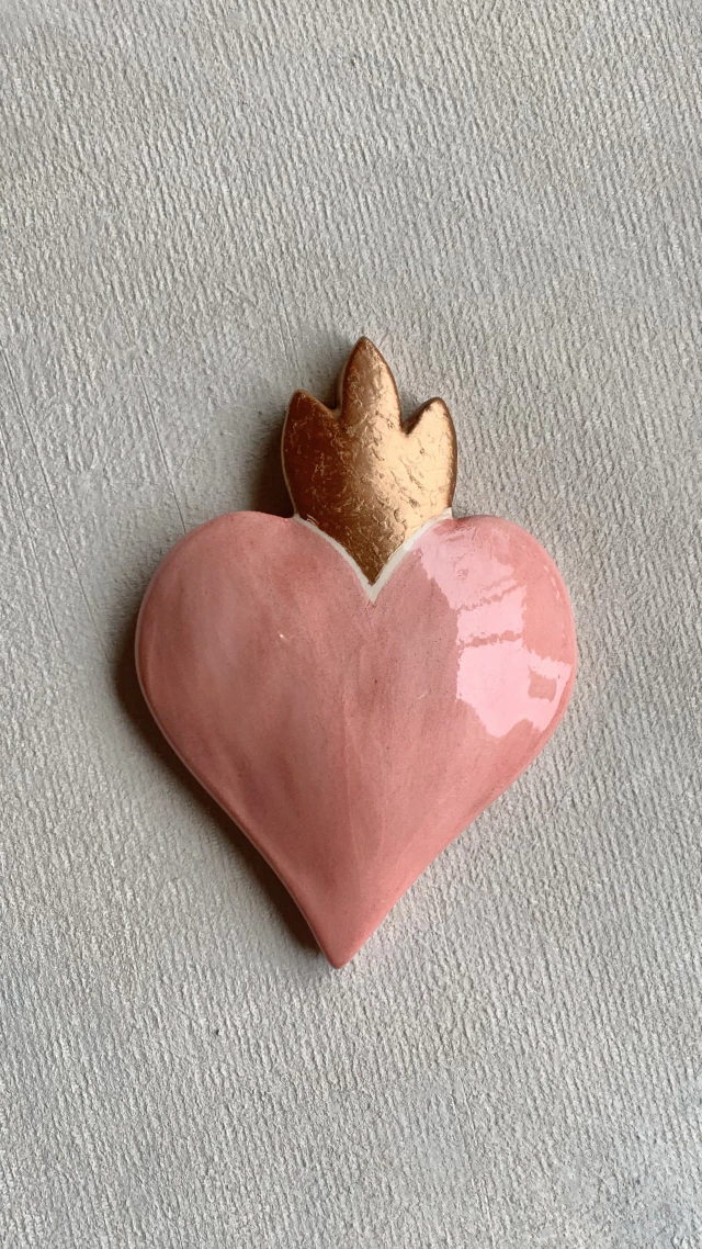 Corazón bombón rosa pastel