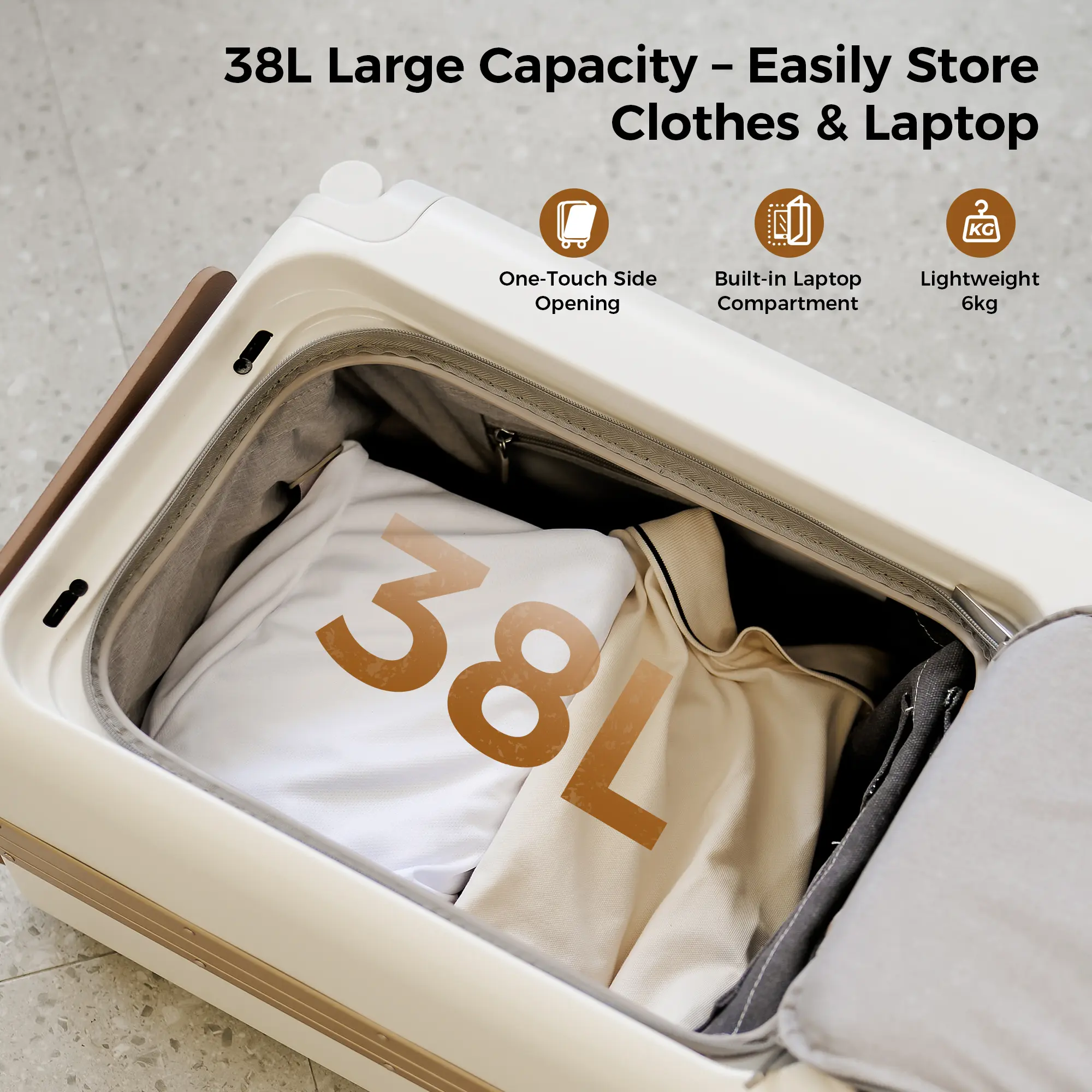 【TSA-Approved】Electric Suitcase Scooter, Electric Riding Luggage with 250W Motor, Removable 95.7Wh Battery (Pressure-Resistant & Explosion-Proof) | 38L Storage, Ultra-Lightweight 13.2LBS, Adjustable Speed 2.5-8MPH, Hard Shell Spinner Suitcase with TSA Loc