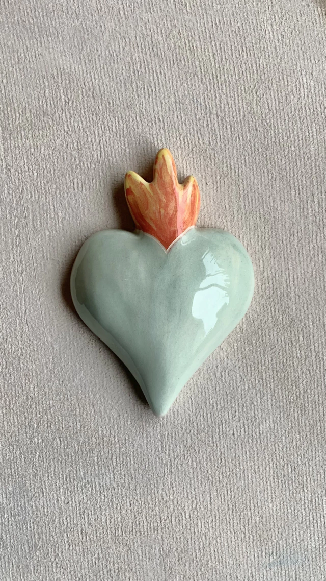 Heart bombón verde agua