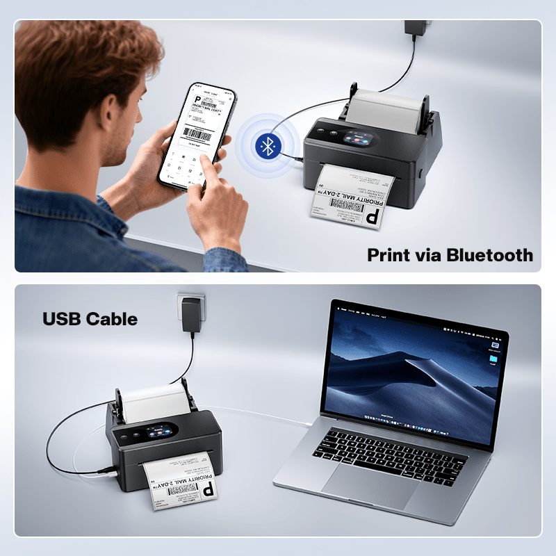 Bluetooth Shipping Label Printer Upgraded Direct Touchscreen