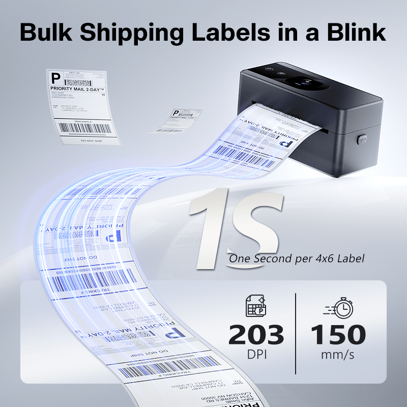Bluetooth Shipping Label Printer Upgraded Direct Touchscreen