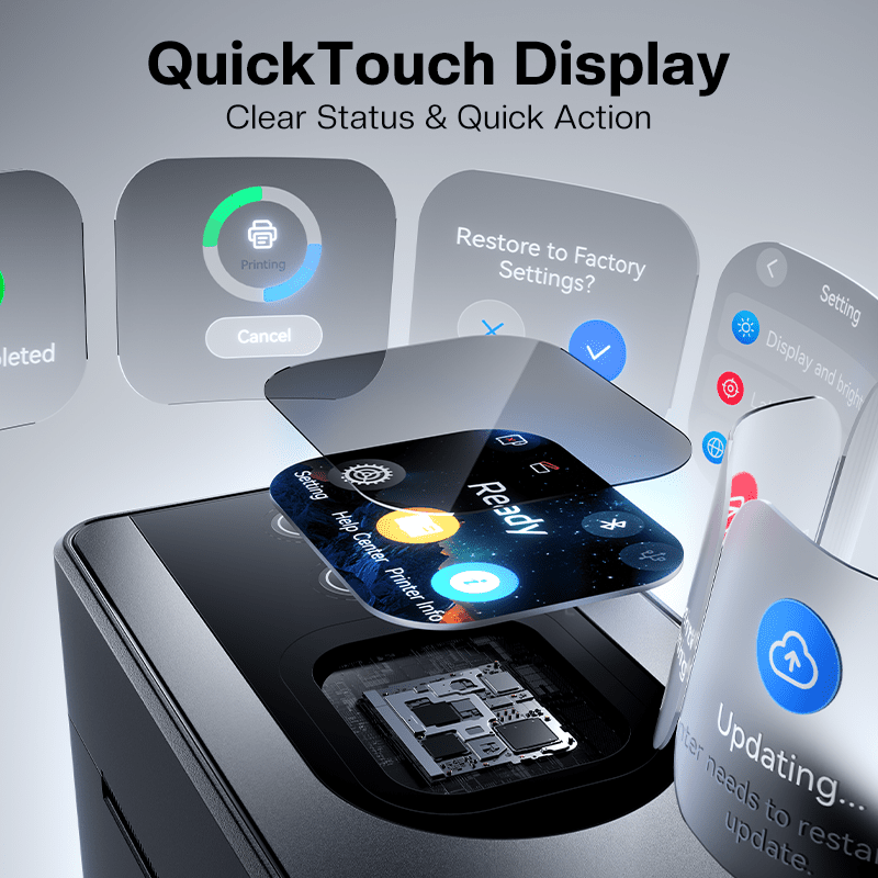Bluetooth Shipping Label Printer Upgraded Direct Touchscreen
