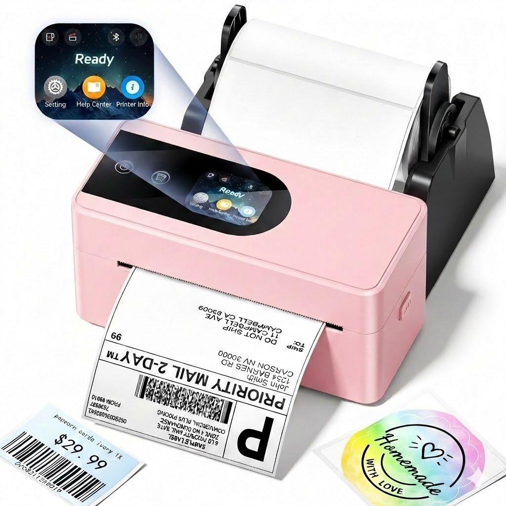 Bluetooth Shipping Label Printer Upgraded Direct Touchscreen