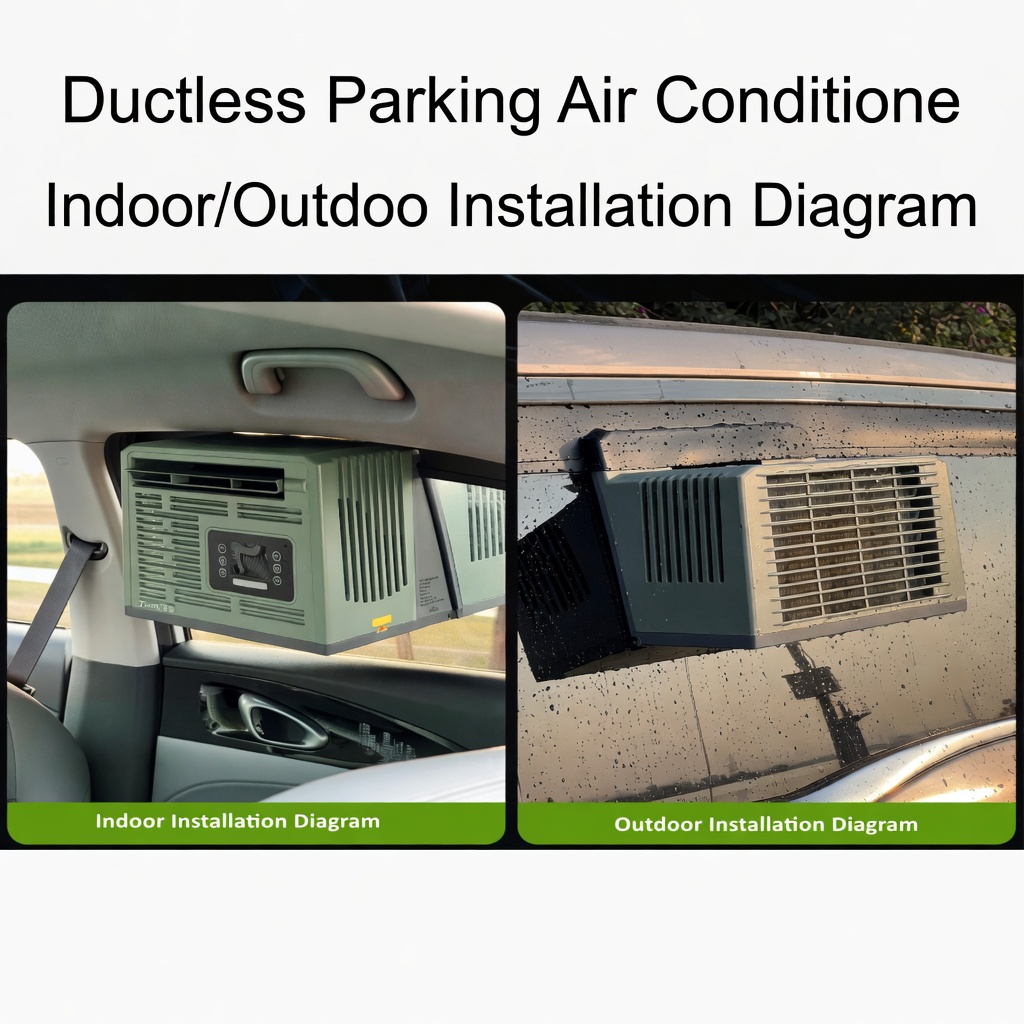 24V 48V Parking Air Conditioner Ductless Portable AC for Truck, Camper, Tent, No Hose Needed