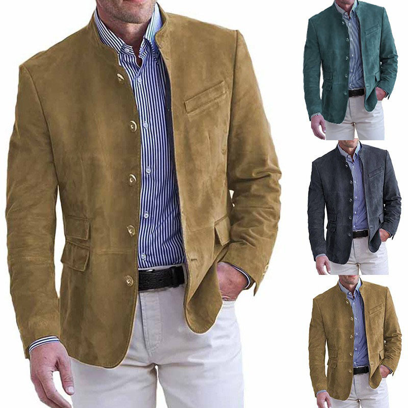 Europäische und amerikanische neue schwere Retro-Wamsjacke Herren Vintage American Casual Sakko