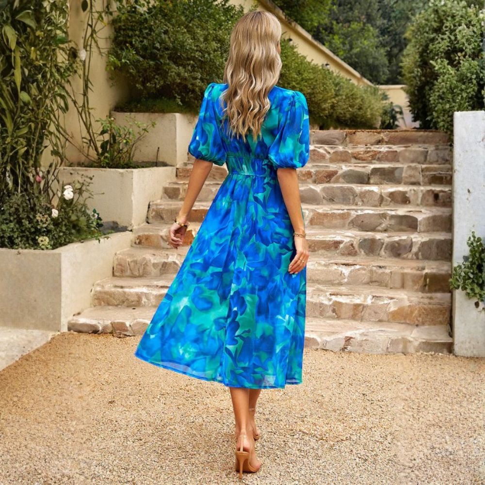 LYDIA | FLATTERING FLORAL MIDI DRESS