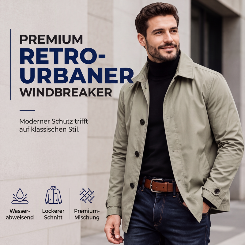 🔥Beliebtes Produkt！✨Wasserdichter mittellanger Trenchcoat, windfest & bequem für Alltag und Outdoor