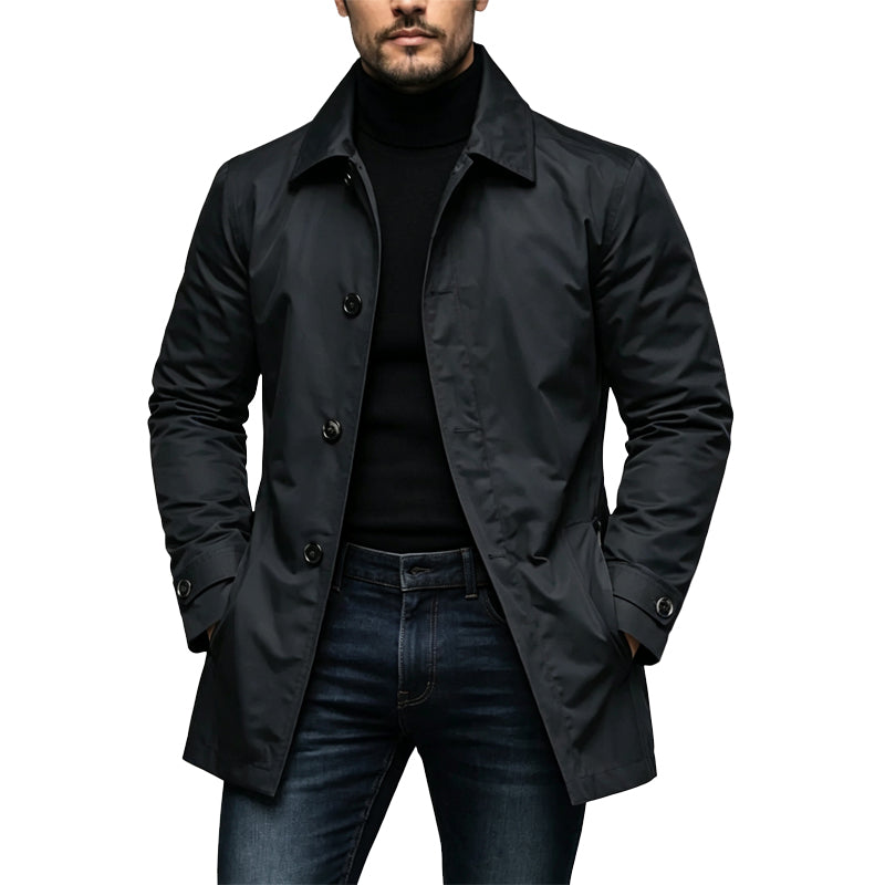 🔥Beliebtes Produkt！✨Wasserdichter mittellanger Trenchcoat, windfest & bequem für Alltag und Outdoor