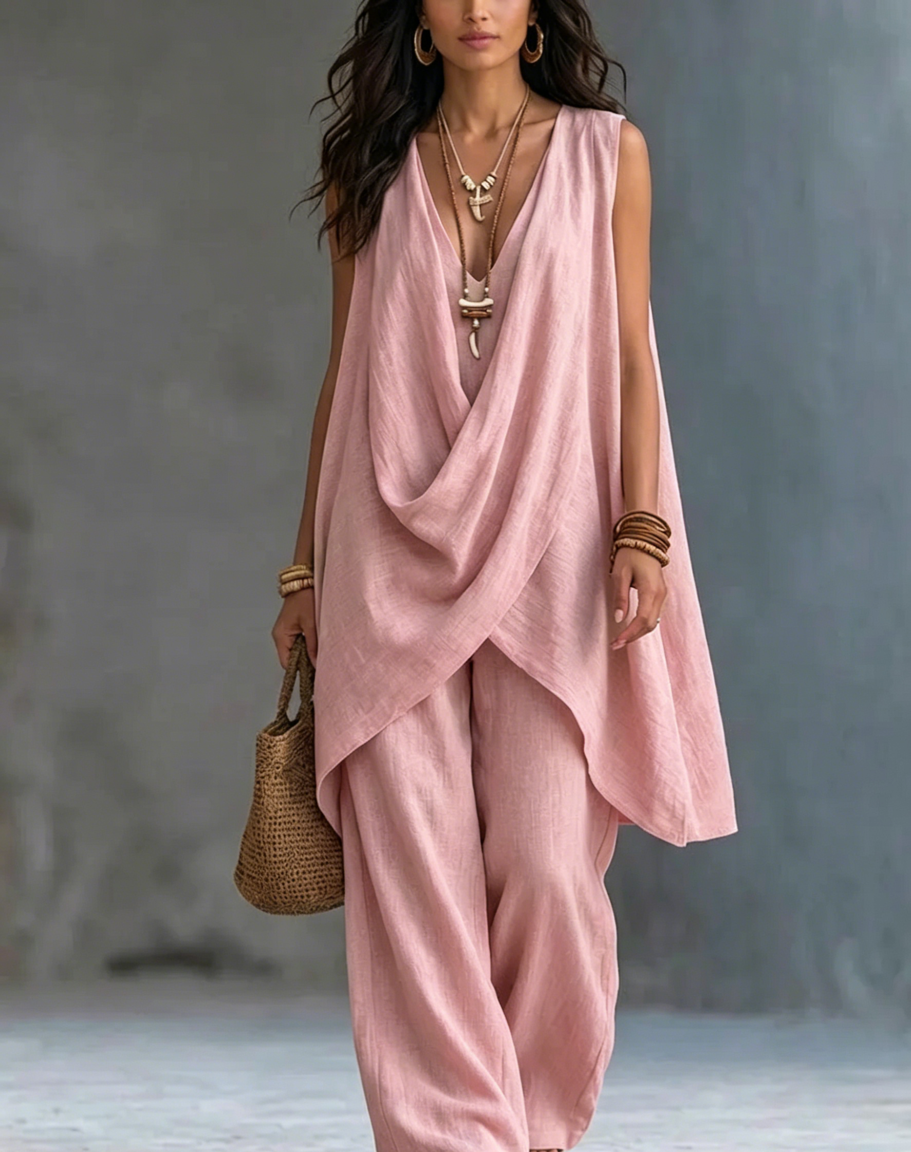 Women's Bohemian Style Loose Cotton And Linen Set™