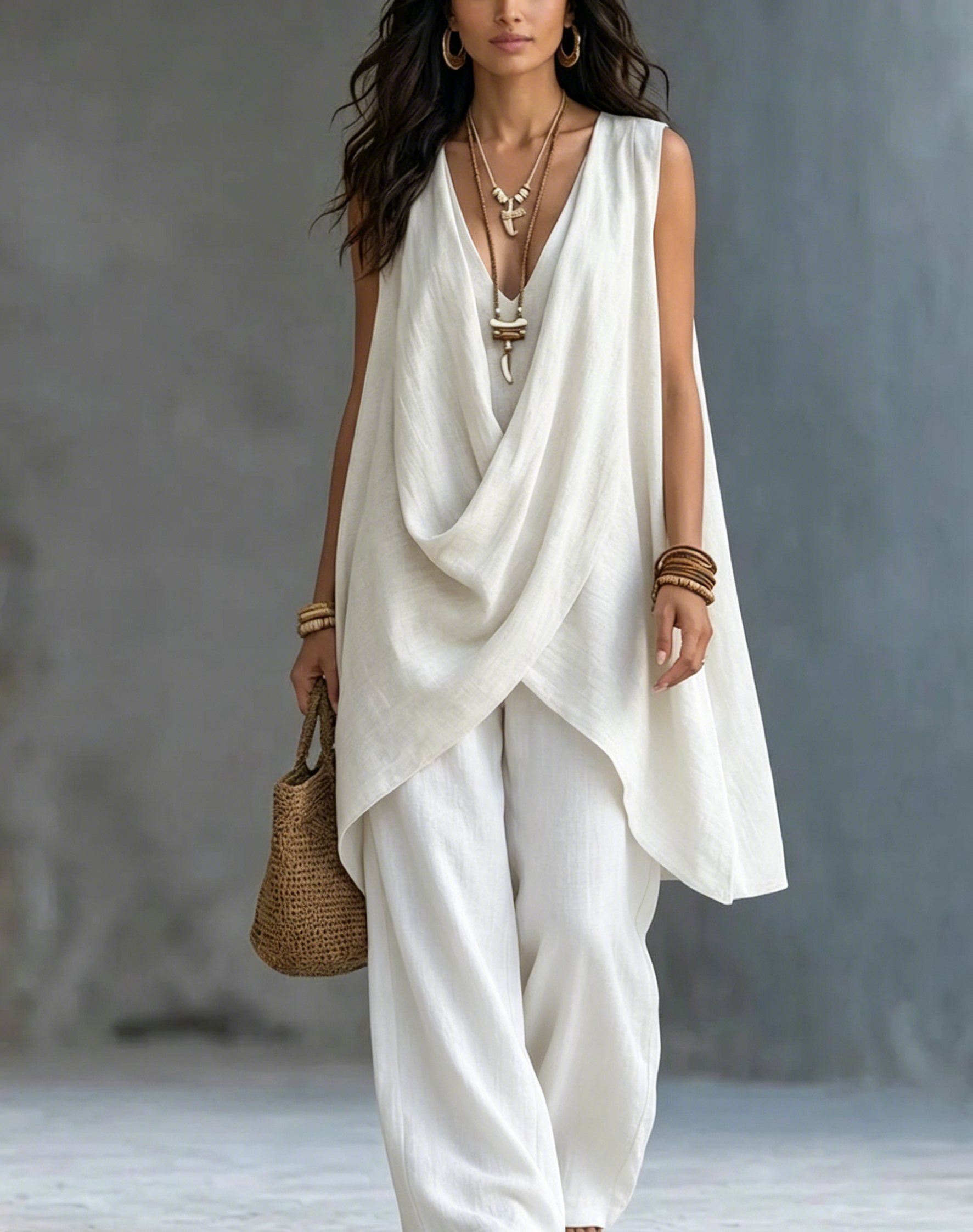 Women's Bohemian Style Loose Cotton And Linen Set™