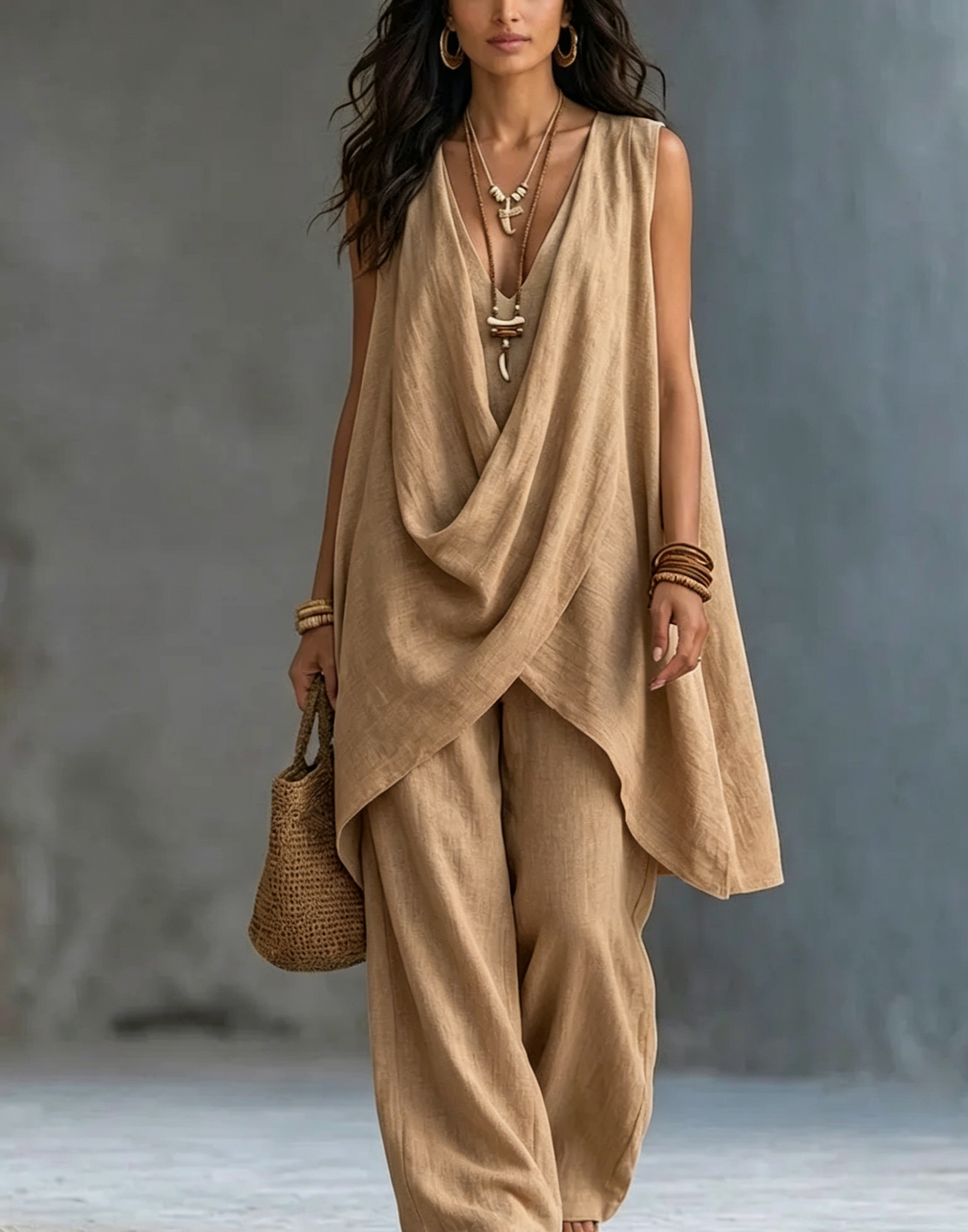 Women's Bohemian Style Loose Cotton And Linen Set™