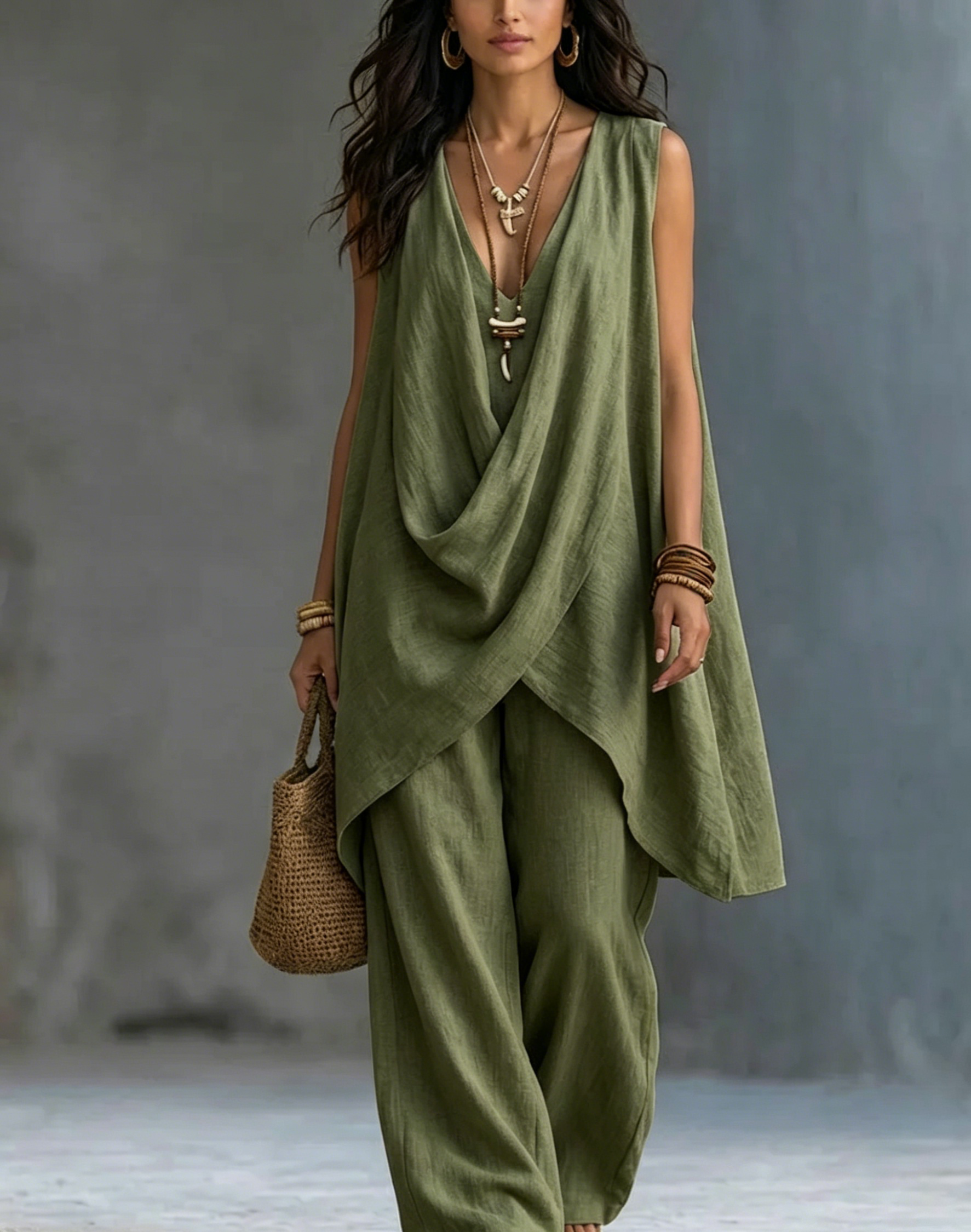 Women's Bohemian Style Loose Cotton And Linen Set™