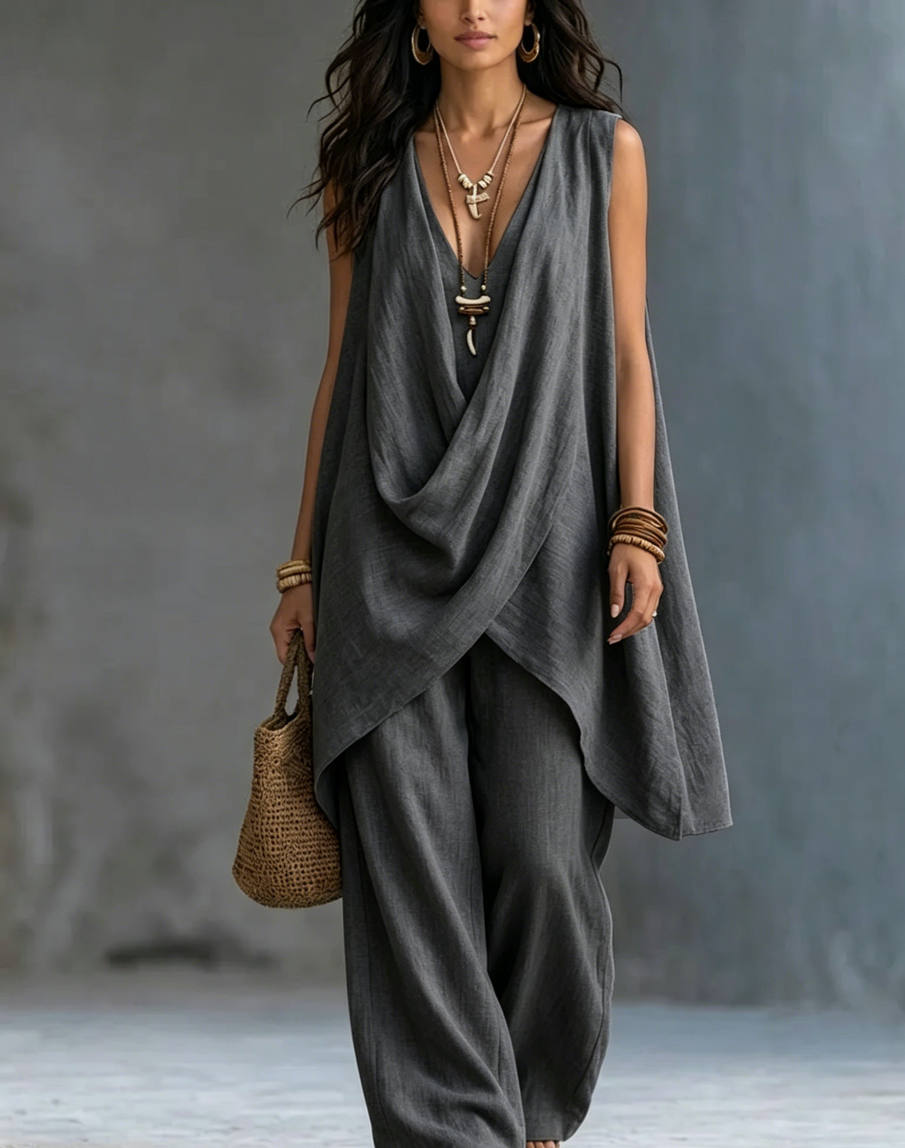 Women's Bohemian Style Loose Cotton And Linen Set™