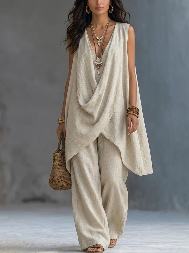 Women's Bohemian Style Loose Cotton And Linen Set™