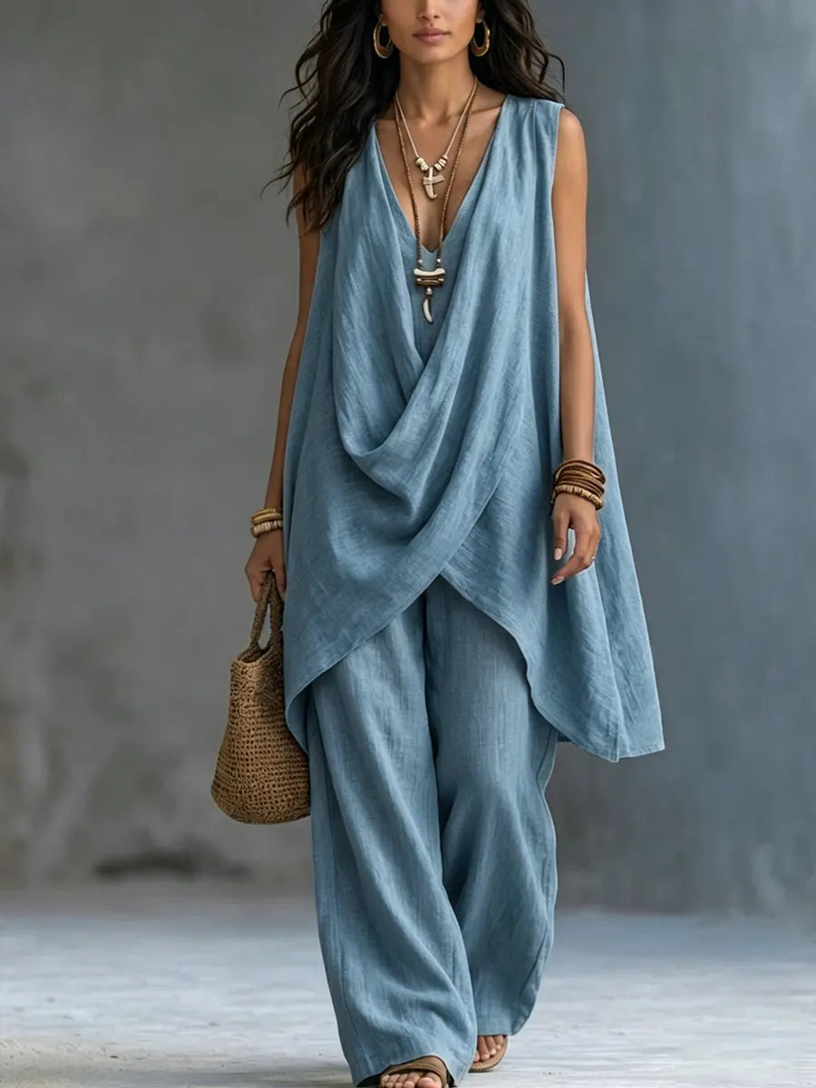 Women's Bohemian Style Loose Cotton And Linen Set™