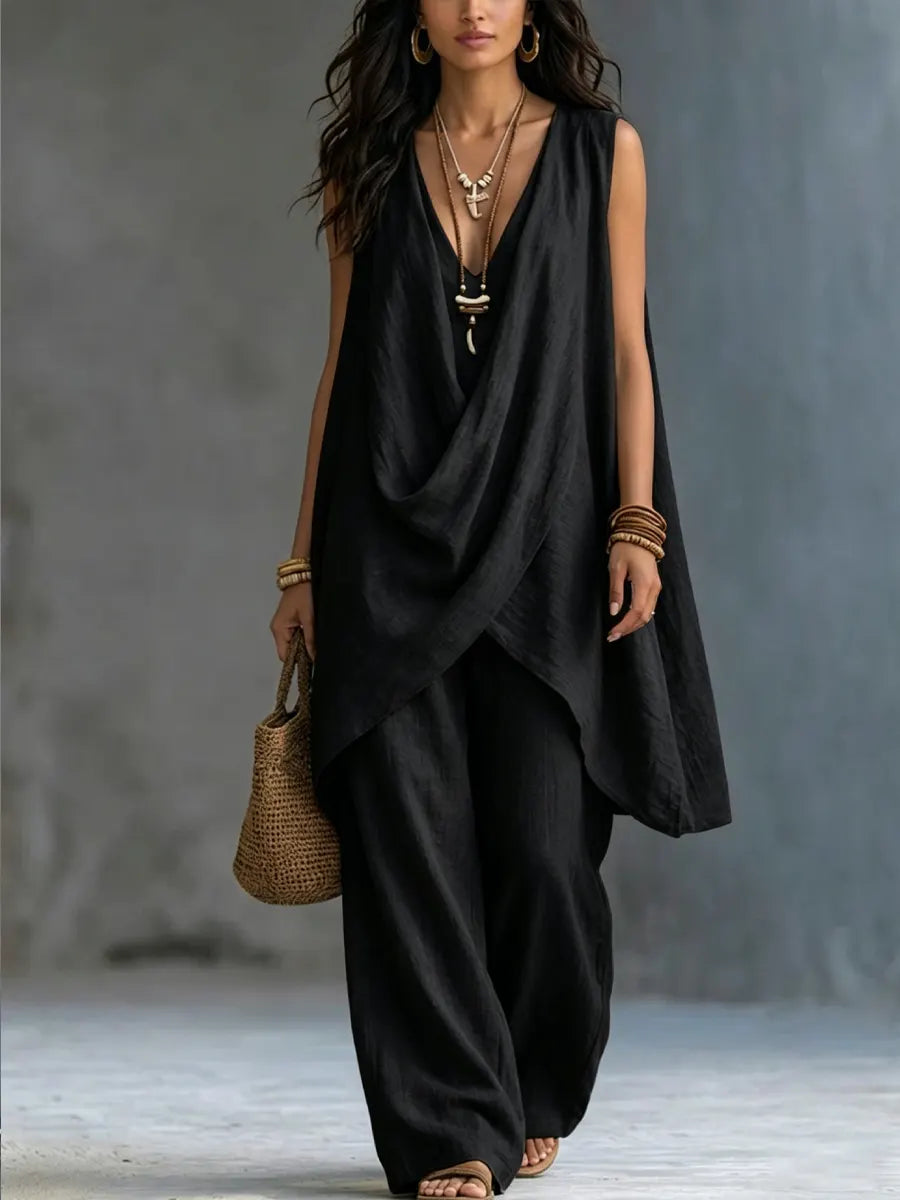 Women's Bohemian Style Loose Cotton And Linen Set™
