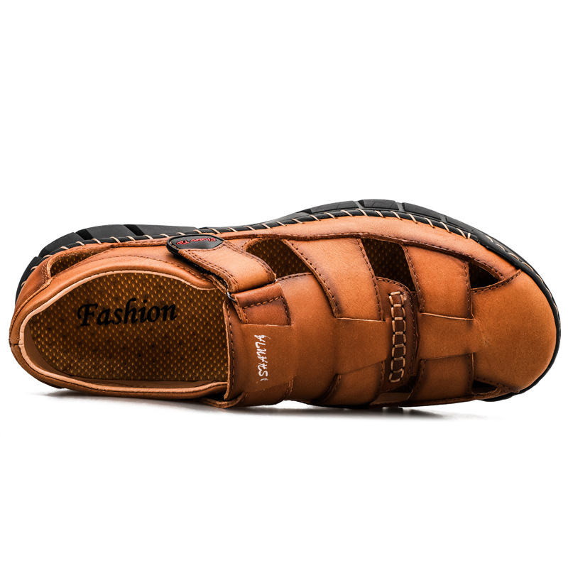  Summer Mens Genuine Leather Sandals