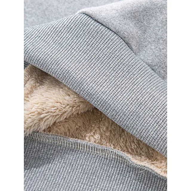 Men's Sweatshirt  Neck Plain Sports & Outdoor Daily Holiday Polyester Streetwear Basic Casual Fall & Winter Clothing Apparel Hoodies Sweatshirts Long Sleeve