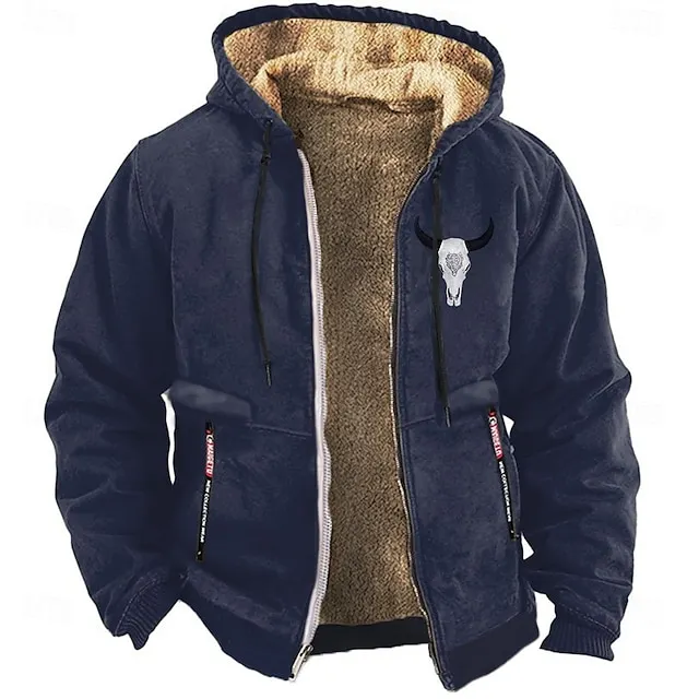 Men's Ox Cowboy Sweatshirt Long Sleeve Sweatshirts  Hooded Vintage Western Style Vacation Streetwear Fall